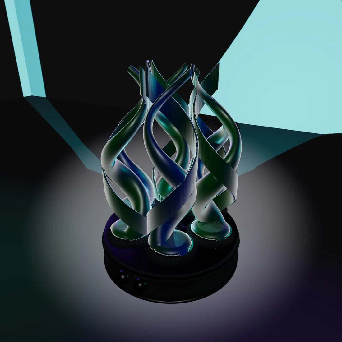 FlowMo Double Spiral – Blue Green