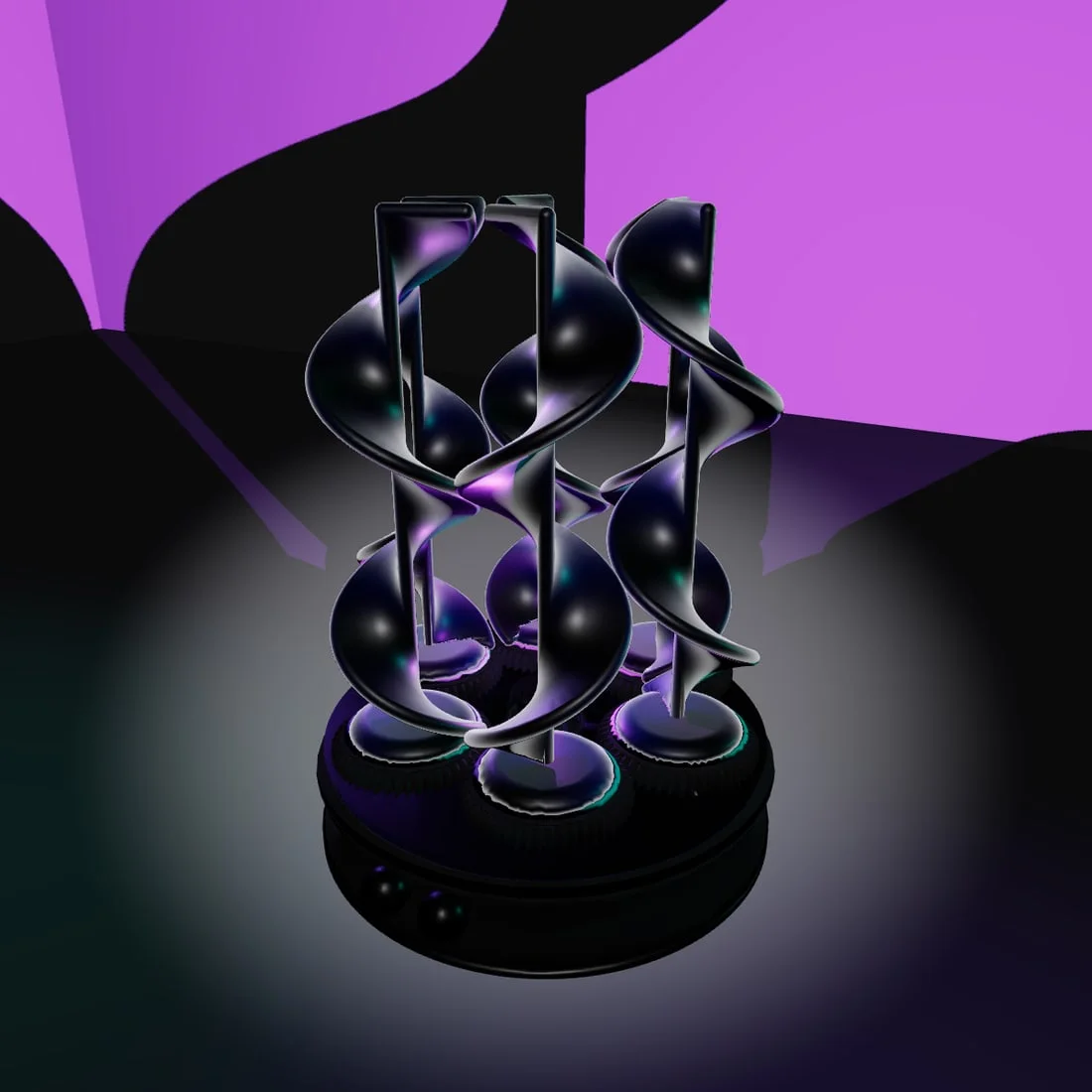 FlowMo Helix Spiral – Blue Purple Black